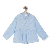 Girls Blue Woven Top