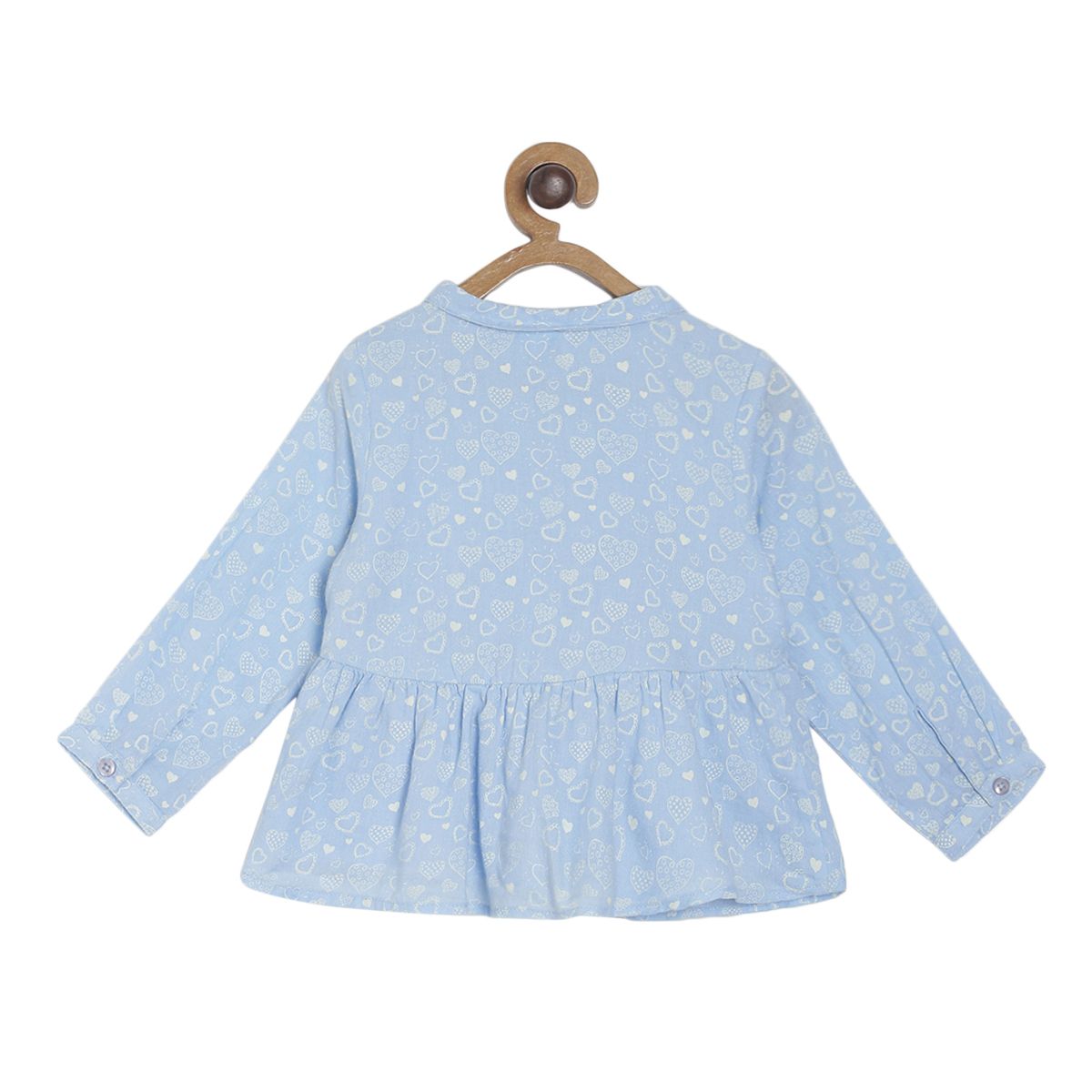 Girls Blue Woven Top