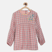 Pack of 1 woven top - pink for 3-6 Months