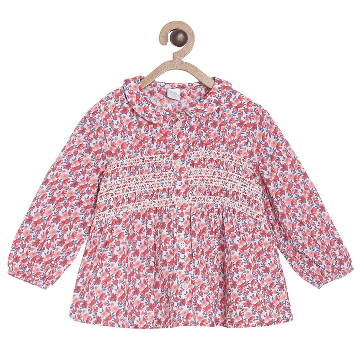 Pack of 1 woven top - pink for 3-6 Months