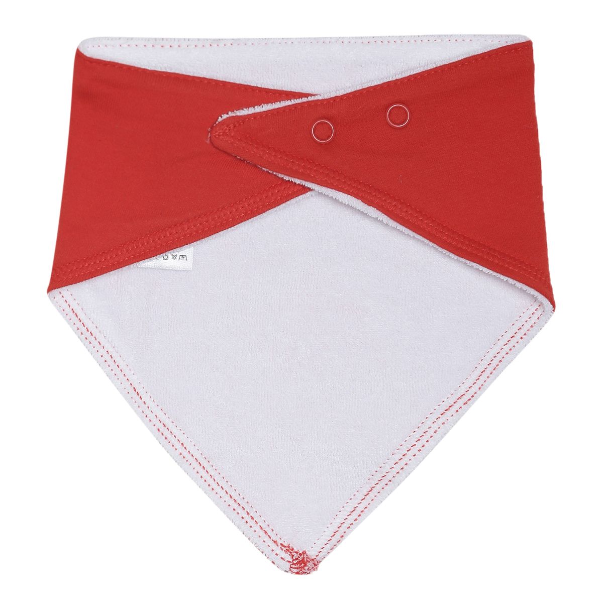 Boys Red and White Vehicle Print Bandana Feeding Bib