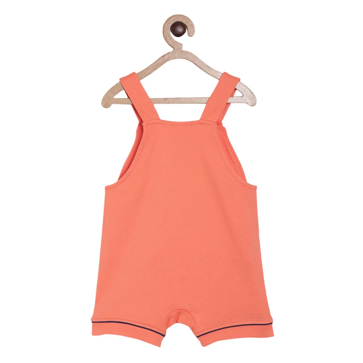 Pack of 2 dungaree set - white & coral red for 3-6 Months