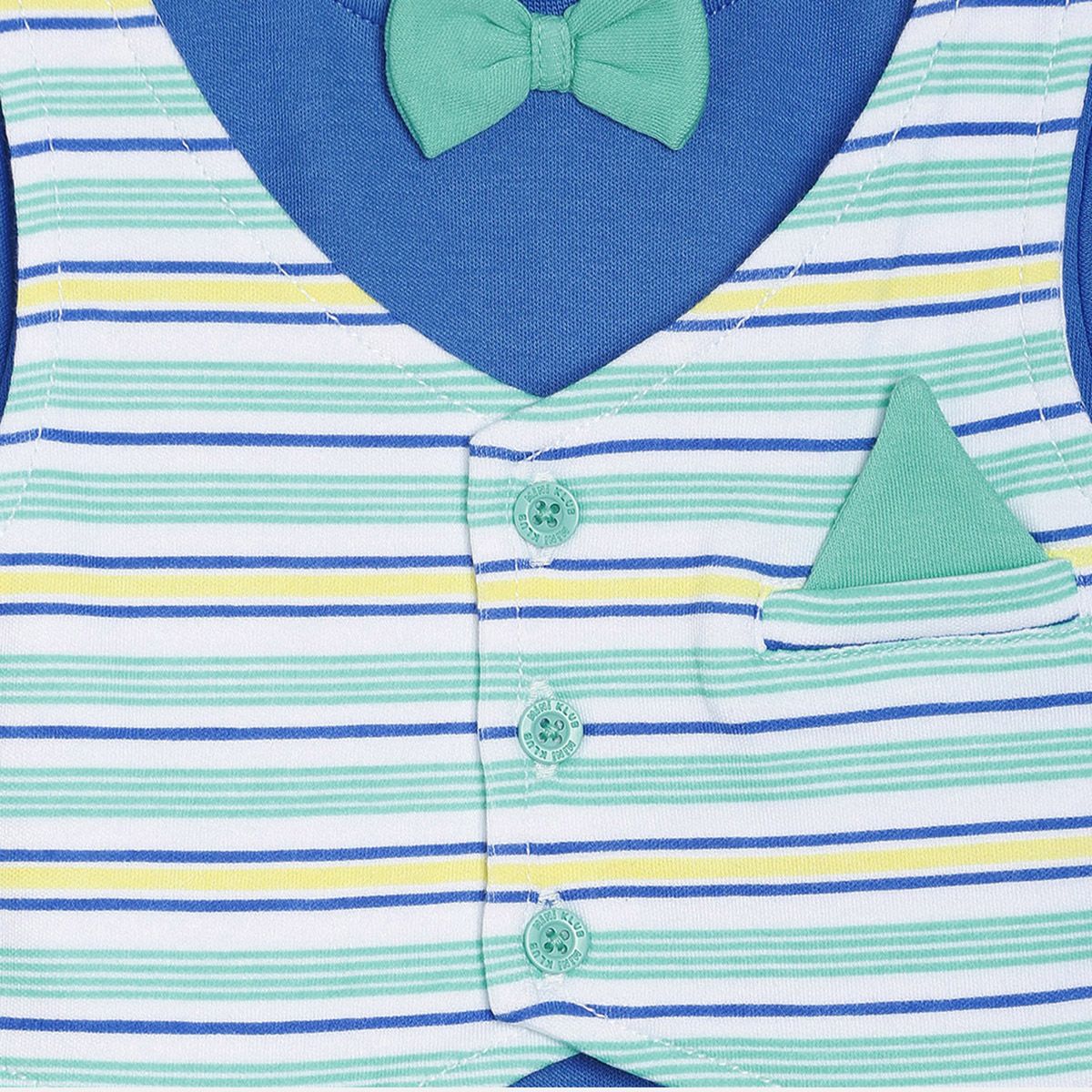 Pack of 2 bodysuit+knit bottom set - blue for New Born