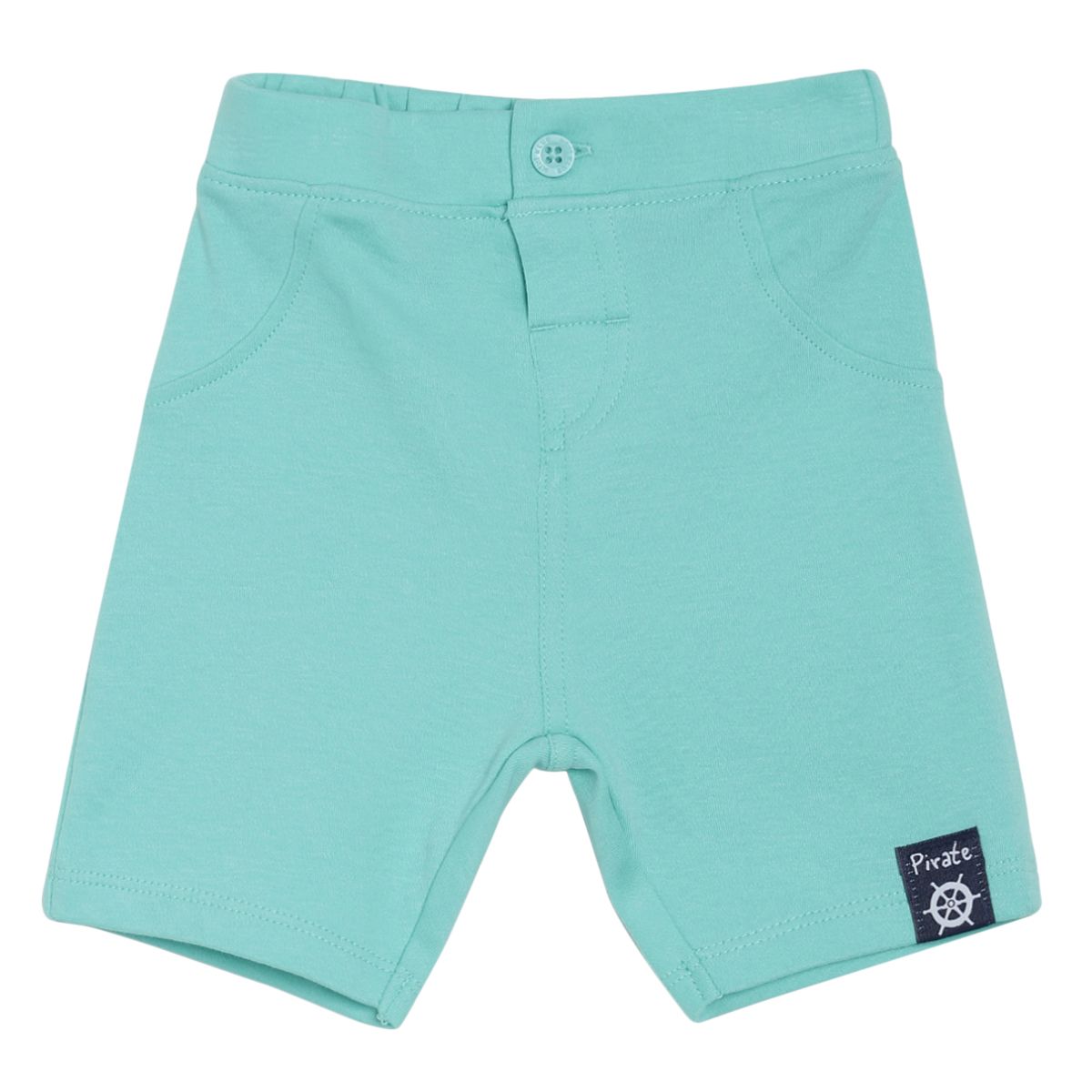 Pack of 2 t- shirt & shorts set - white & turquoise blue for 0-3 Months