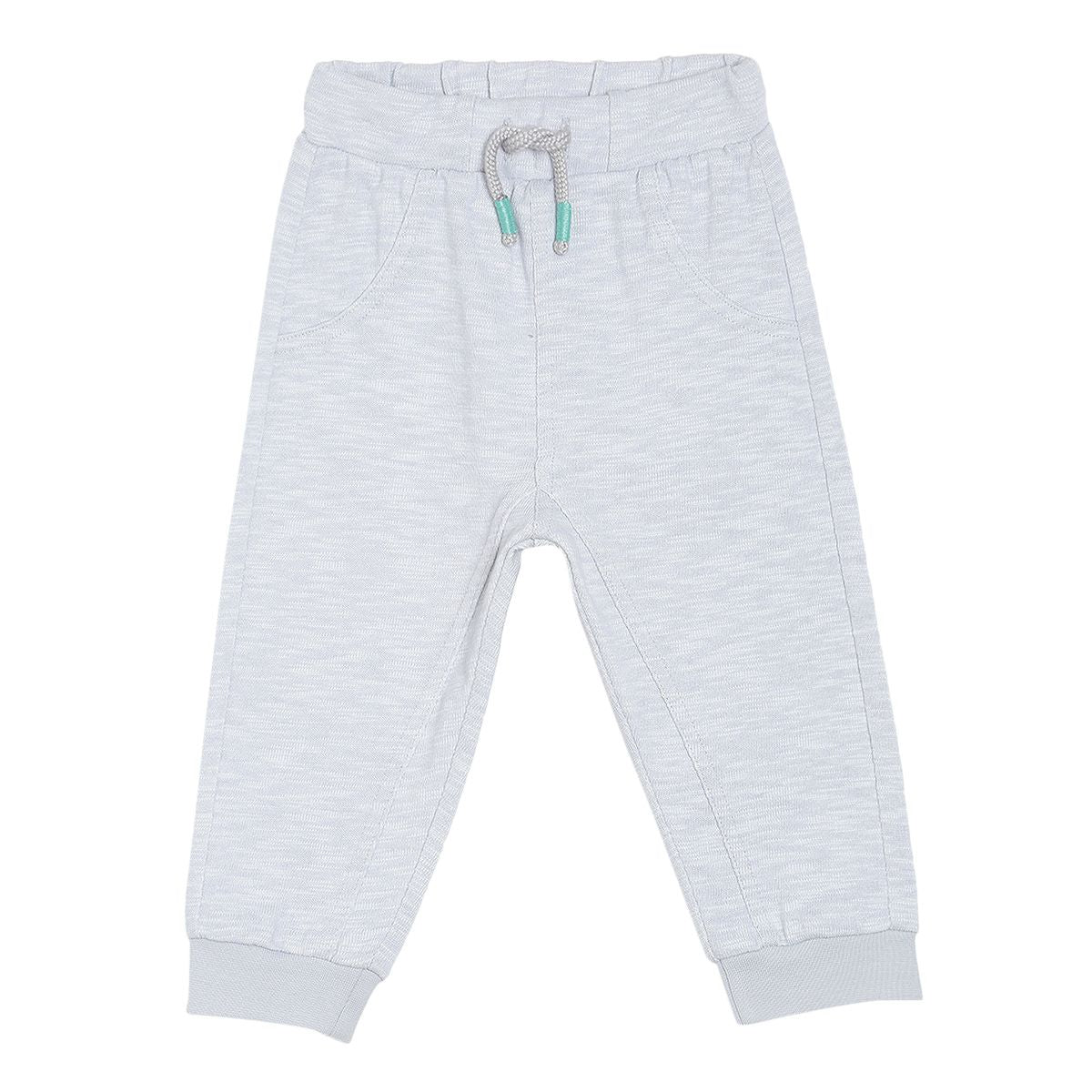 Pack of 2 t-shirt and knit bottom set - coral red & light grey for 0-3 Months