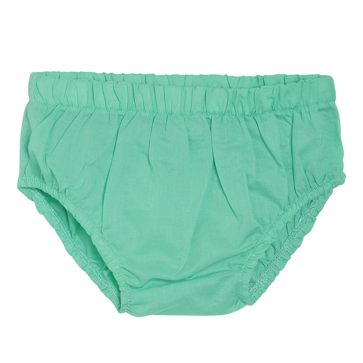 Pack of 3 dress + bloomer + head band set - mint green & light brown for 0-3 Months