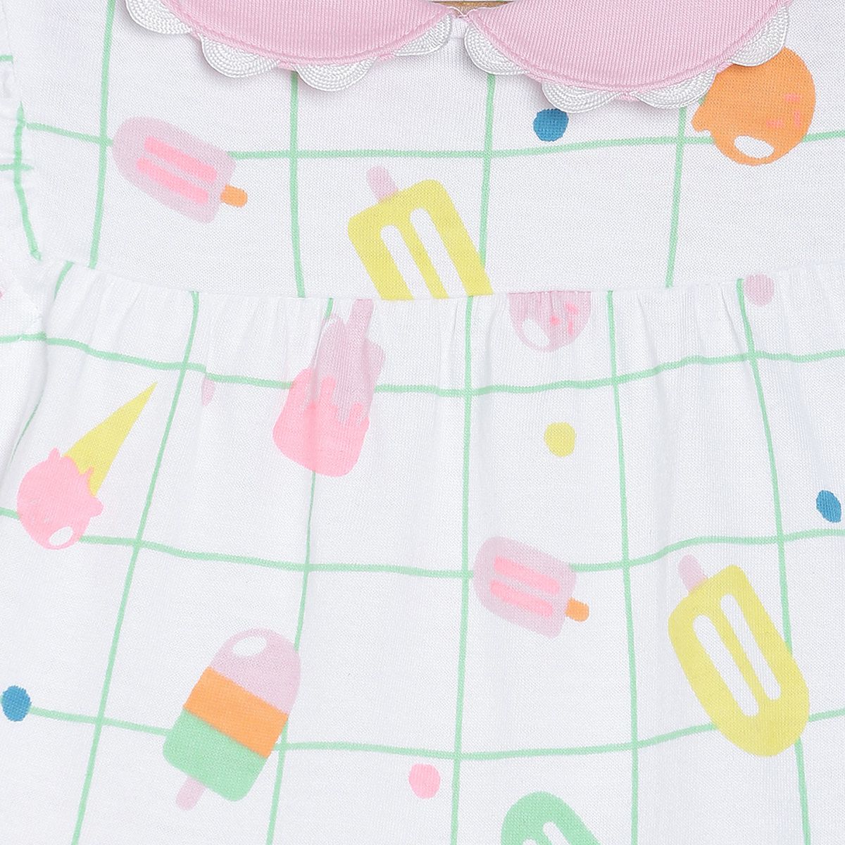 Pack of 3 dress set - white & lavender for 0-3 Months