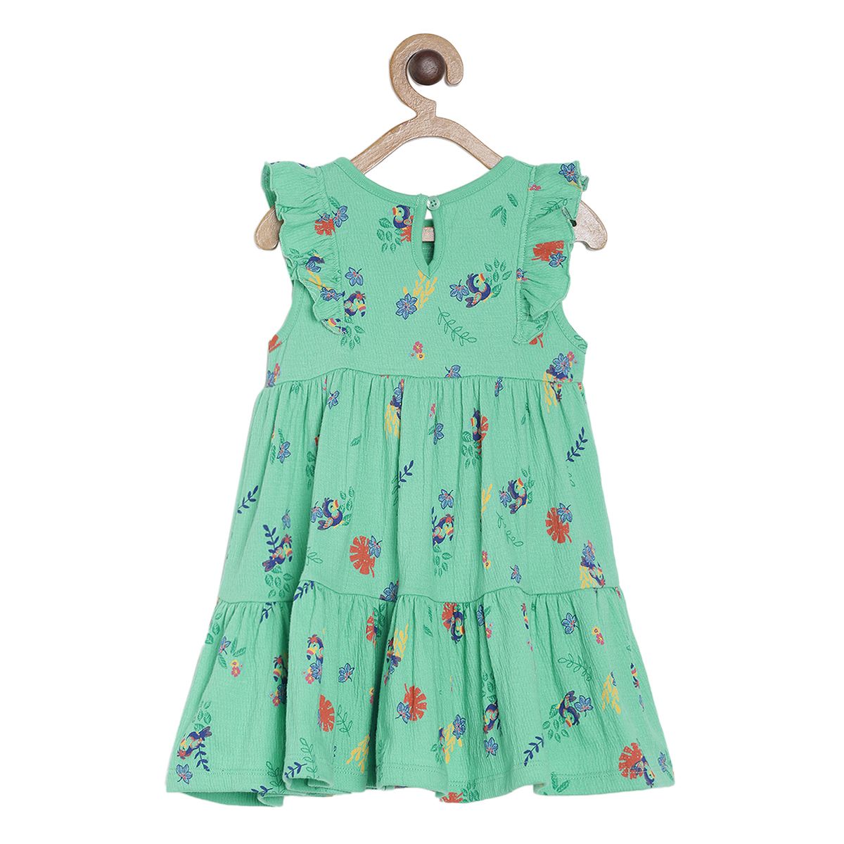 Pack of 3 dress + bloomer + head band set - green for 0-3 Months