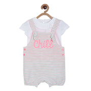 Pack of 2 dungaree set - white for 3-6 Months