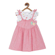 Pack of 2 pinny set - white & baby pink for 3-6 Months