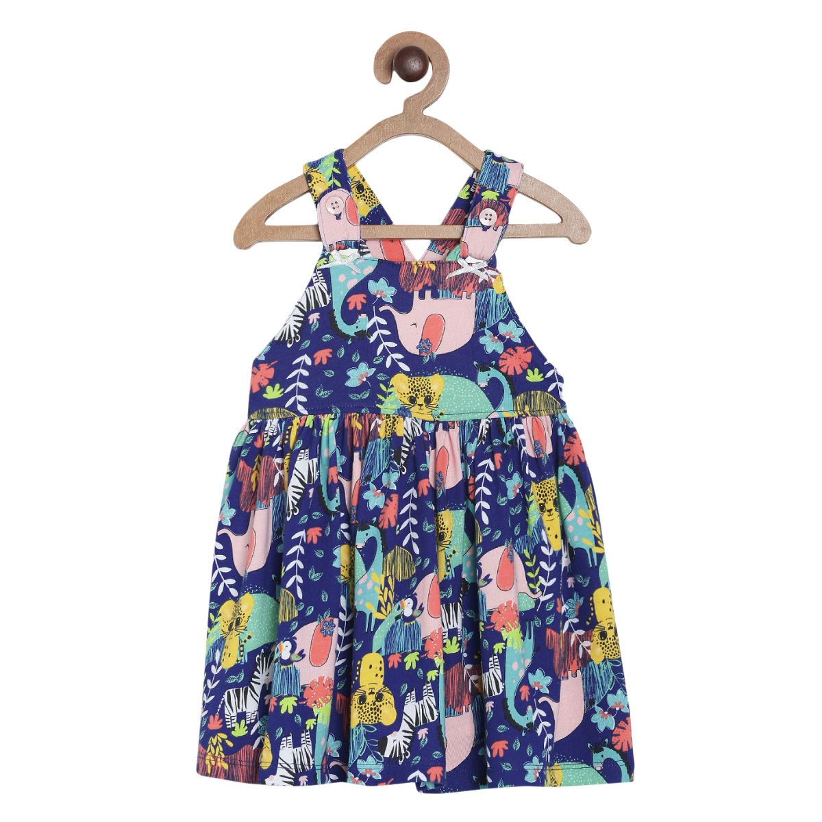 Pack of 2 pinny set - light baby pink & dark blue for 3-6 Months