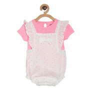 Pack of 2 romper set - baby pink & white for New Born