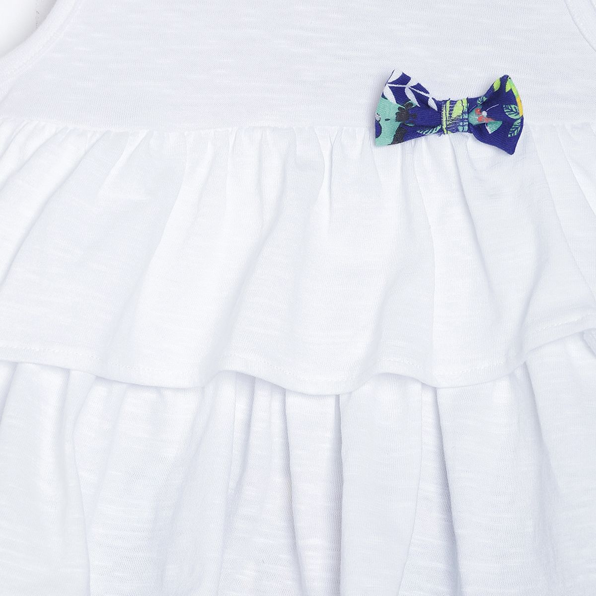 Pack of 3 top & shorts set - white & blue for 0-3 Months