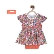 Pack of 2 integral bodysuit - coral aop for 0-3 Months