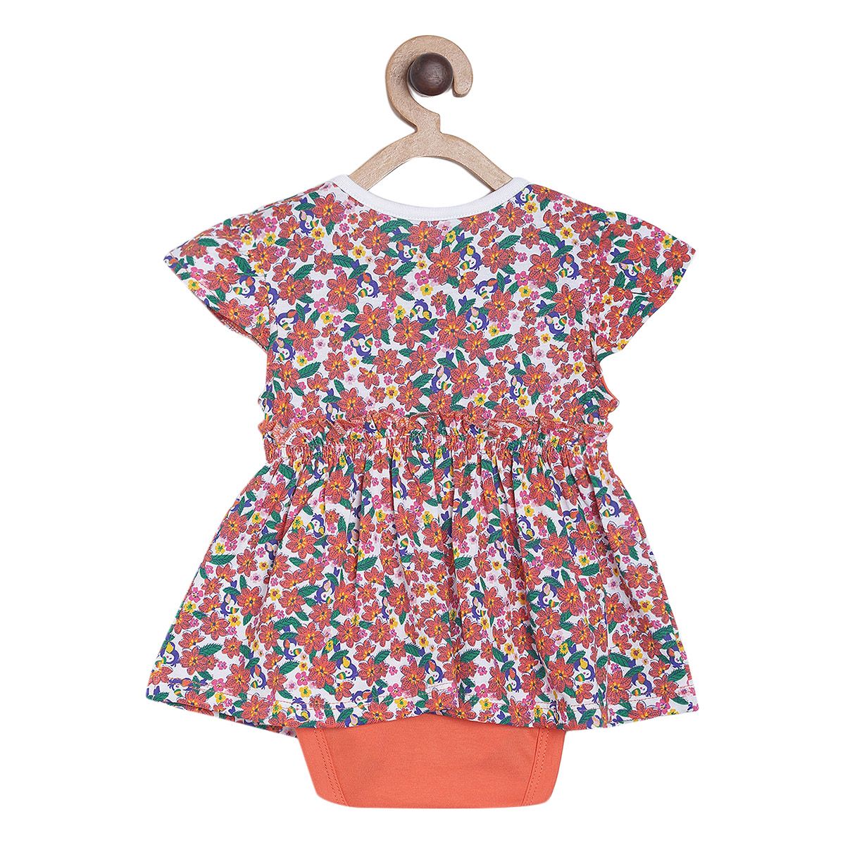 Pack of 2 integral bodysuit - coral aop for 0-3 Months