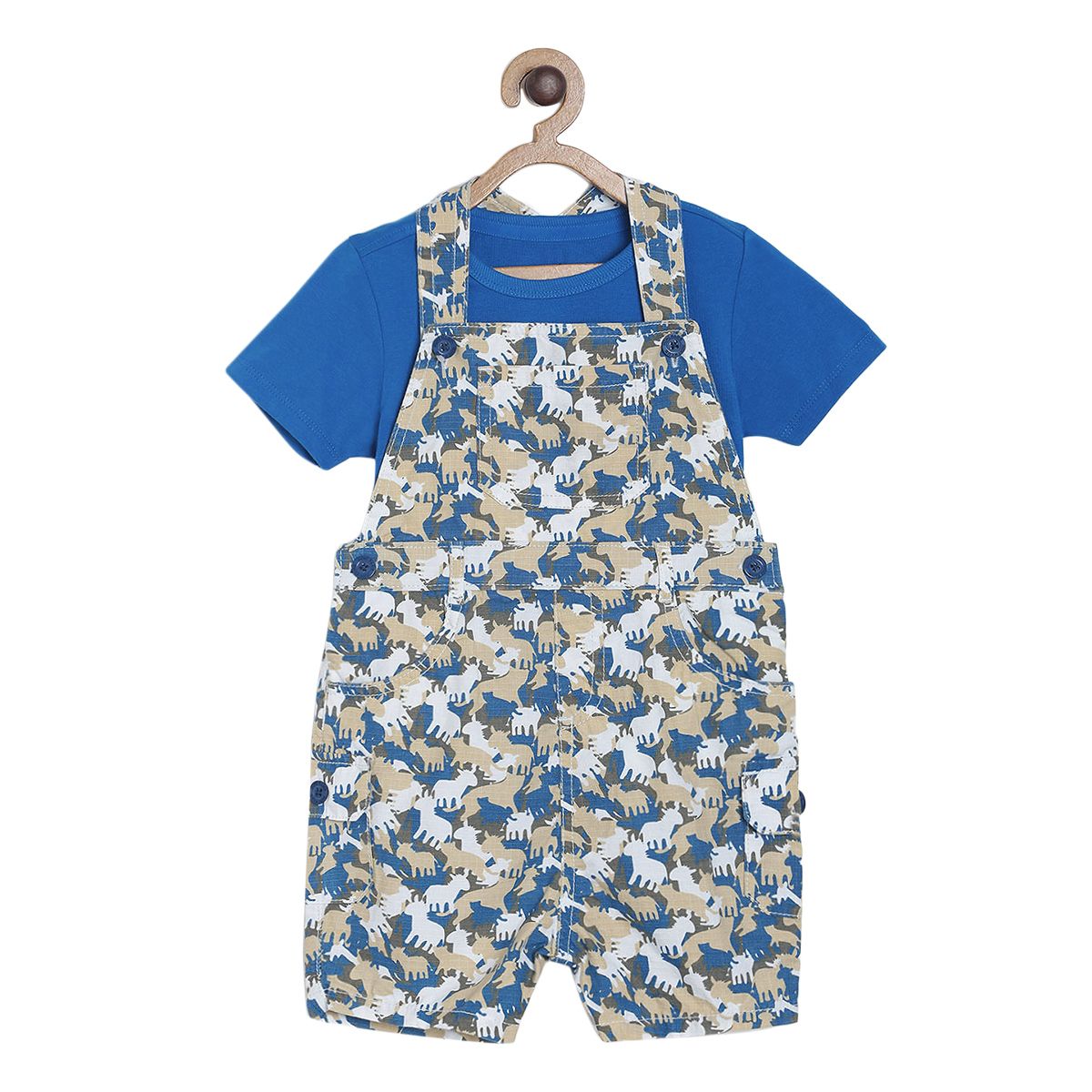 Pack of 2 dungaree set - blue for 3-6 Months