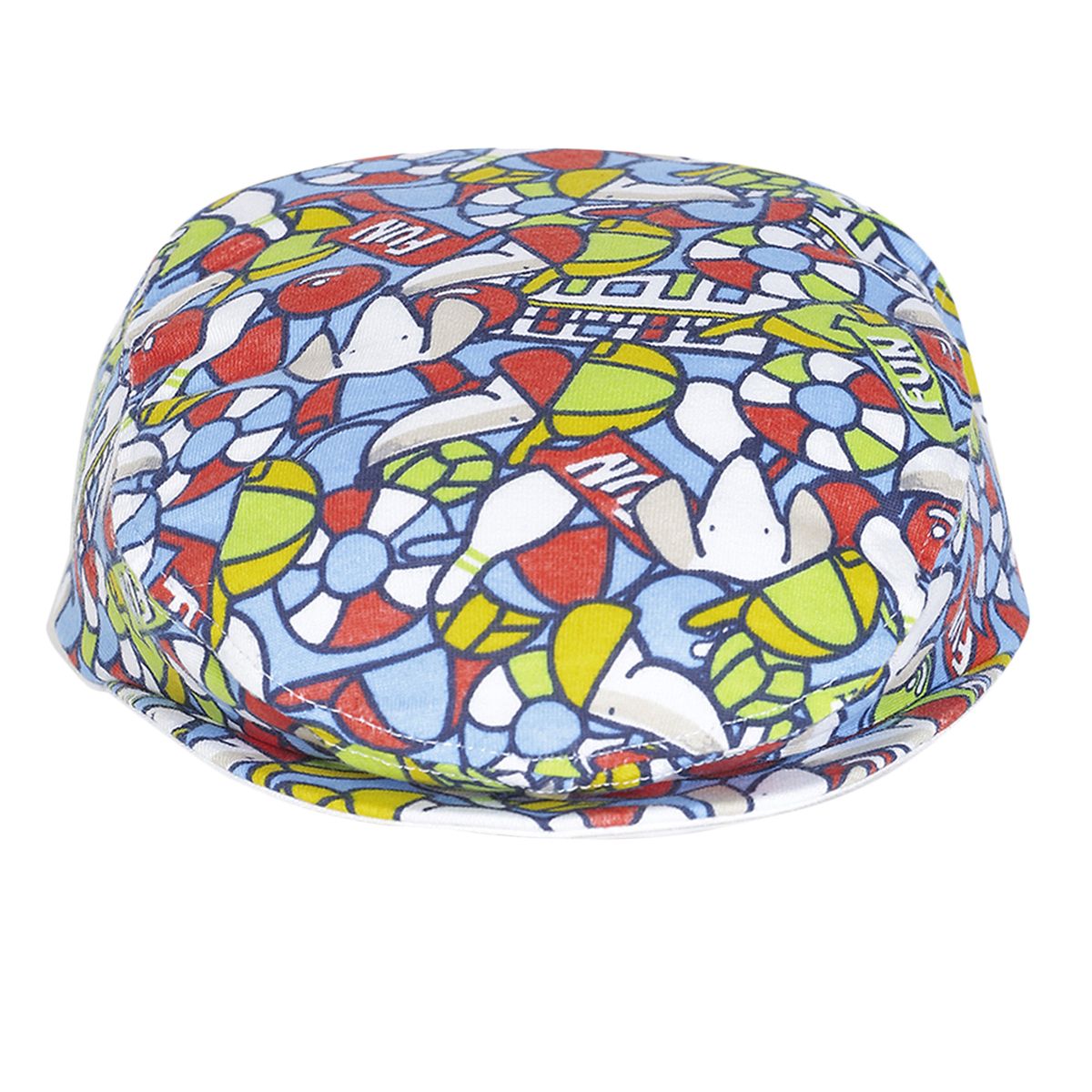 Baby Boys Blue, Green and Red Cotton Nautical Printed Flat Cap Pack of 1 Casual Headwear