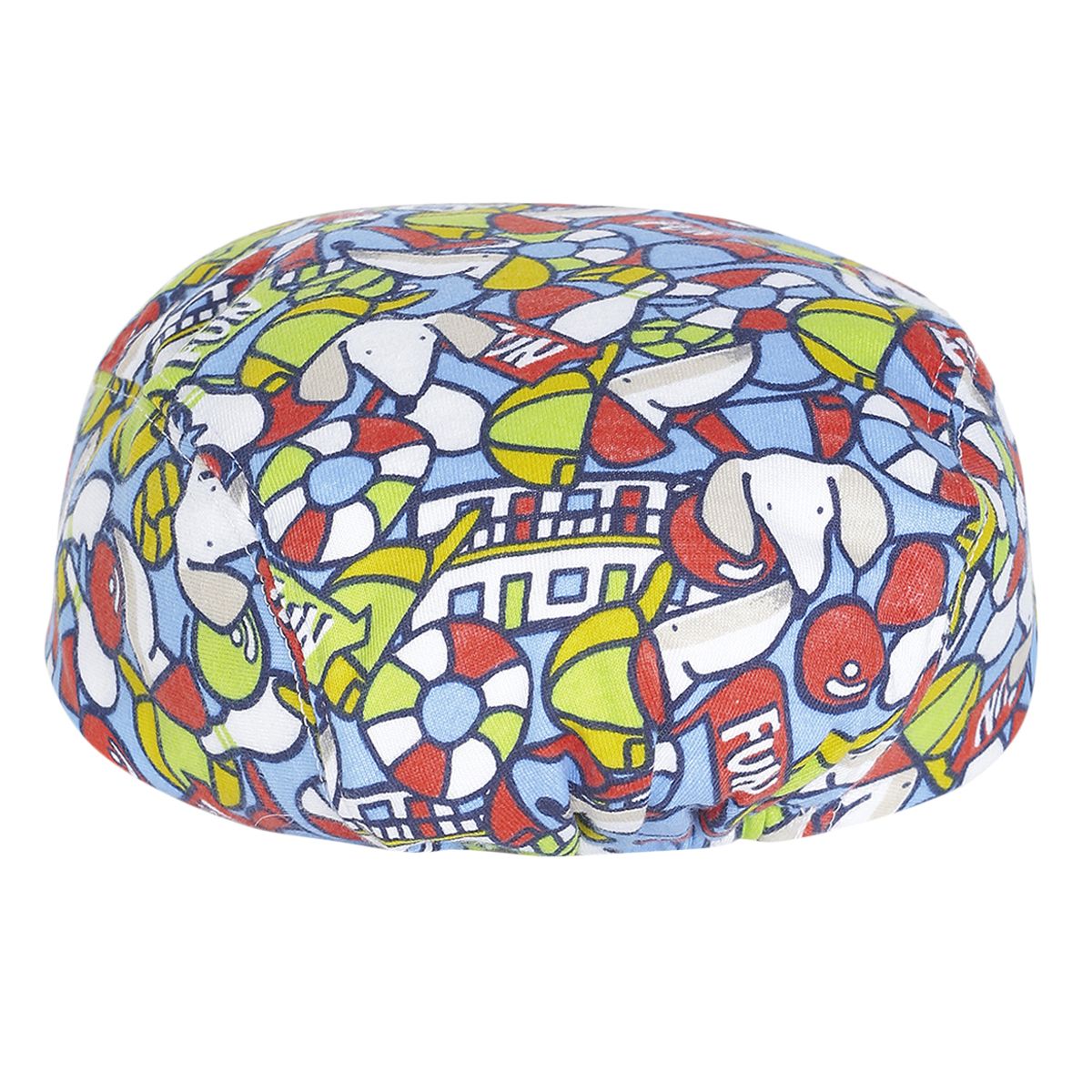 Baby Boys Blue, Green and Red Cotton Nautical Printed Flat Cap Pack of 1 Casual Headwear
