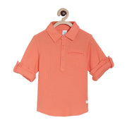 Pack of 1 knit shirt - orange for 3-6 Months