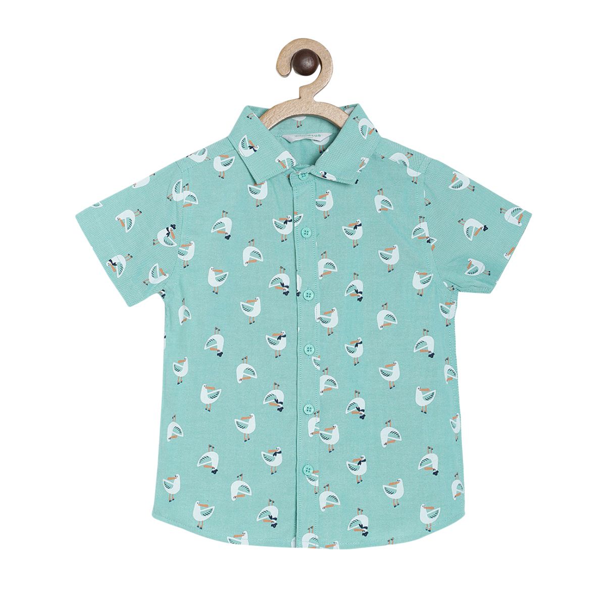 Pack of 1 woven shirt - green for 3-6 Months