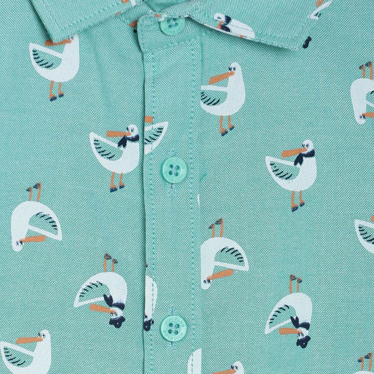 Pack of 1 woven shirt - green for 3-6 Months