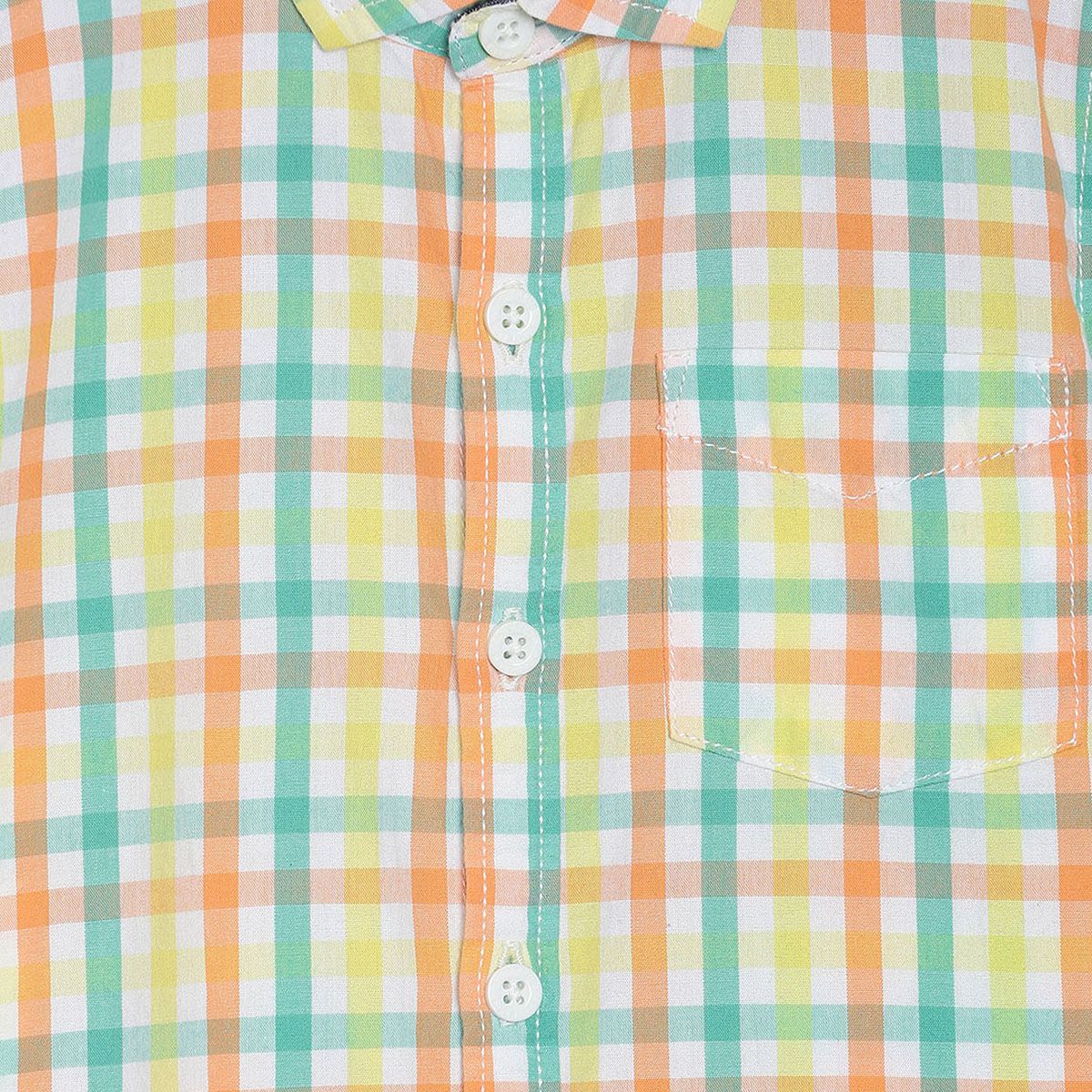 Pack of 1 shirt - white & orange for 3-6 Months