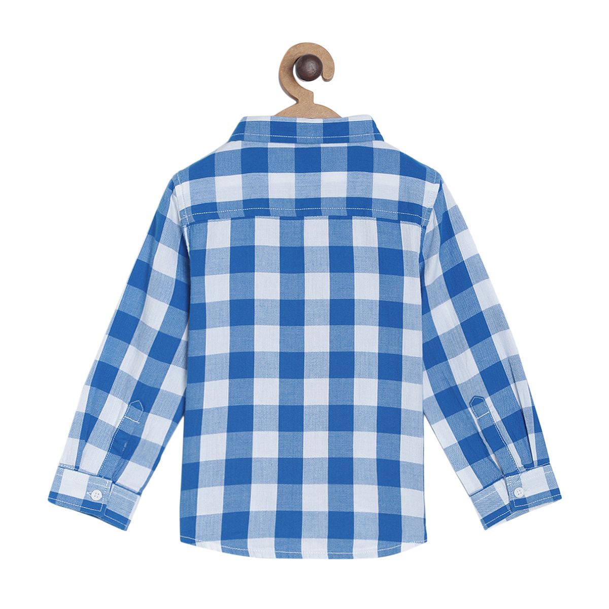 Pack of 1 woven shirt - white & lightsteelblue for 3-6 Months