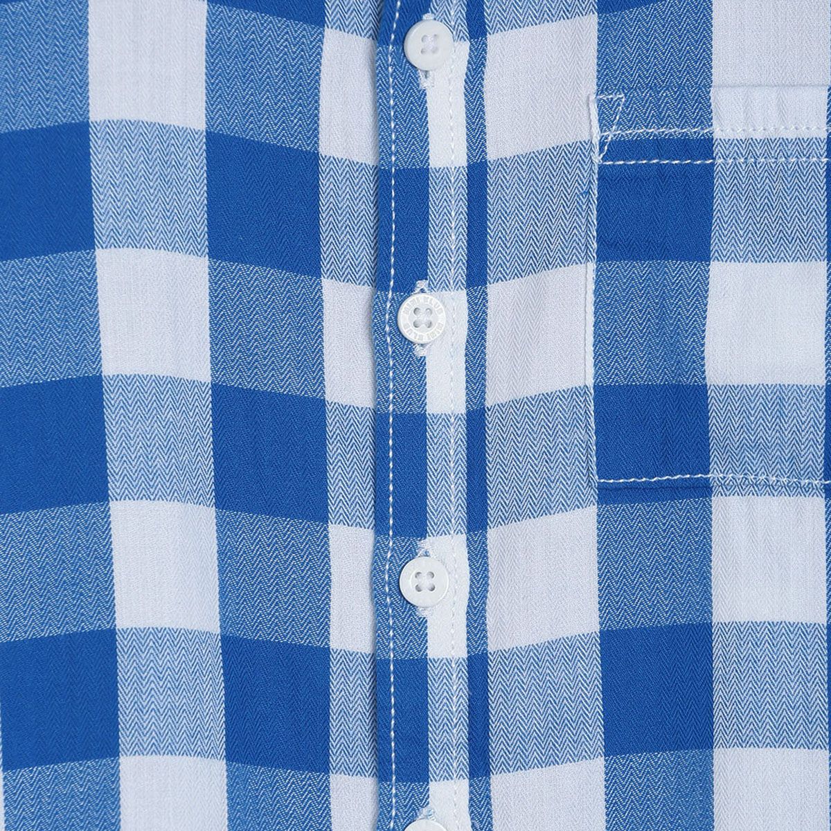 Pack of 1 woven shirt - white & lightsteelblue for 3-6 Months