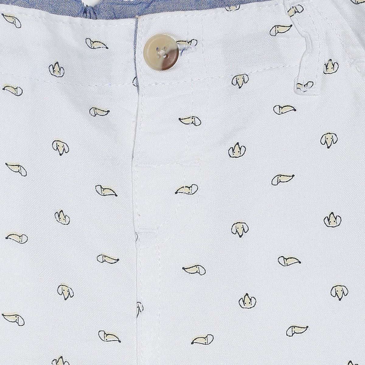 Pack of 1 woven shorts - cream for 3-6 Months