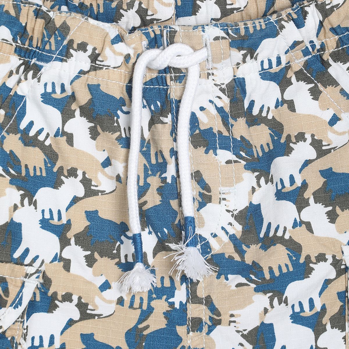 Pack of 1 woven shorts - midnightblue & white for 3-6 Months