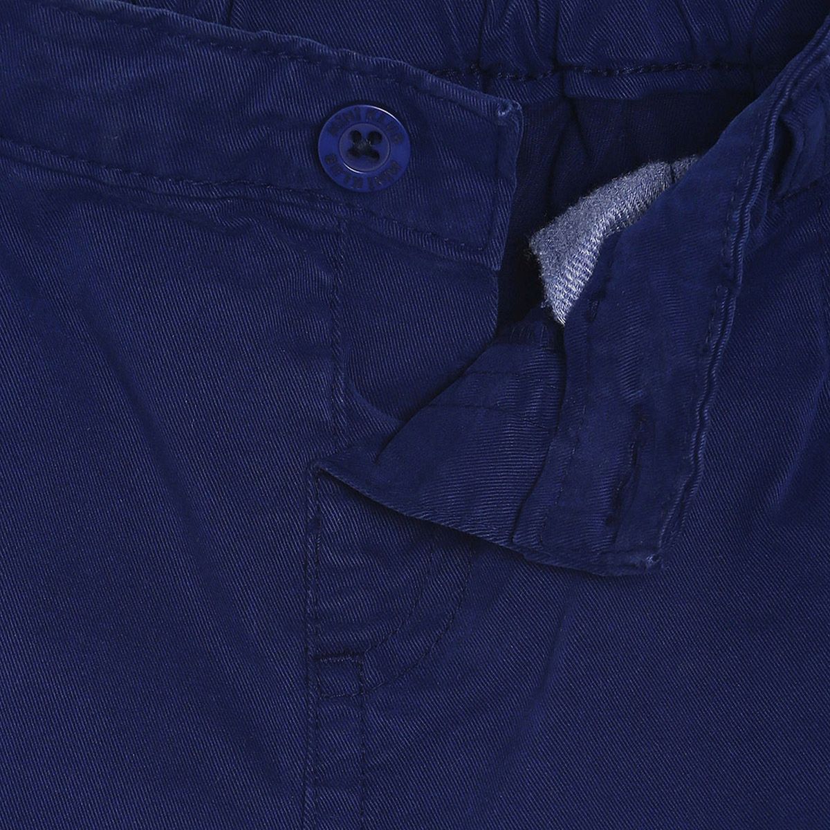 Pack of 2 shirt and woven pant - white & navy blue for 3-6 Months