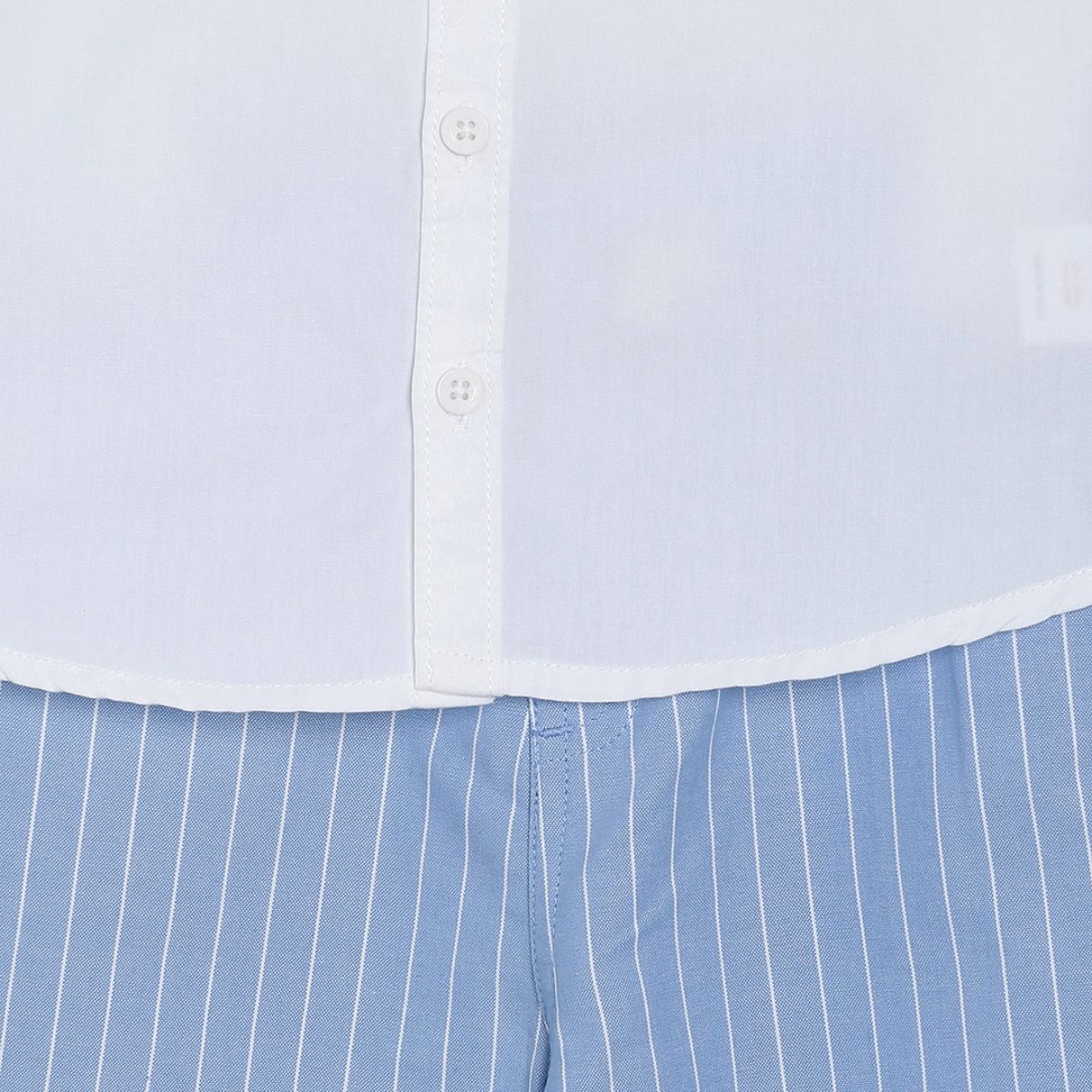 Pack of 3 top and bottom set - white & blue for 3-6 Months