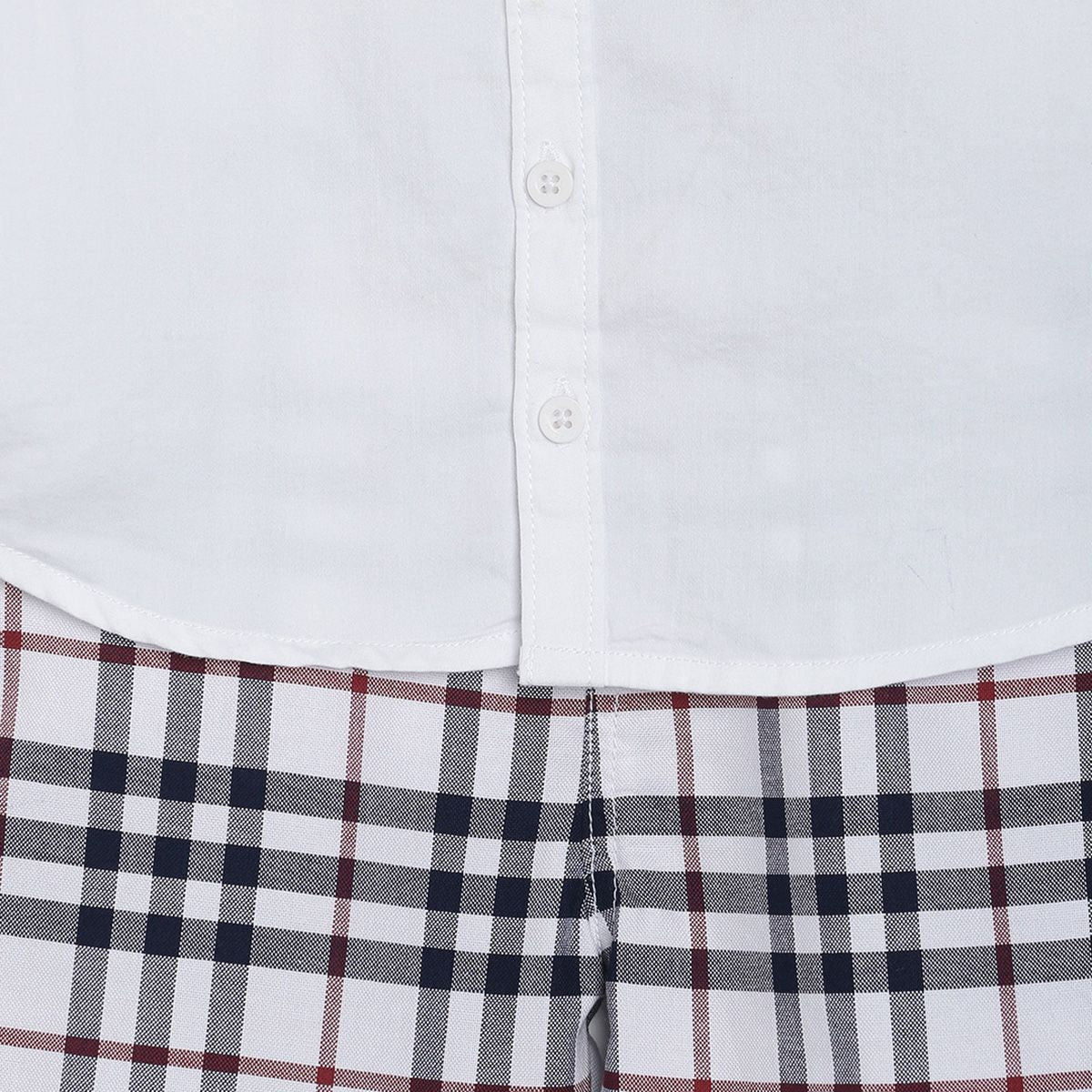 Pack of 2 shirt and woven pant - white & dark blue for 3-6 Months