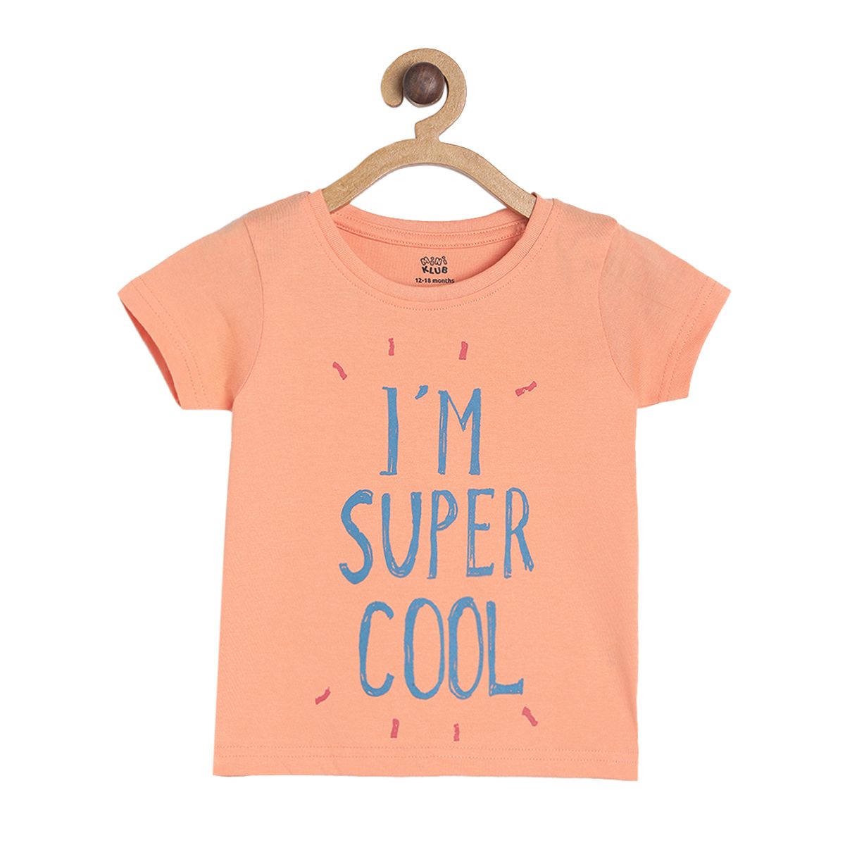 Pack of 1 t-shirt - peach for 3-6 Months