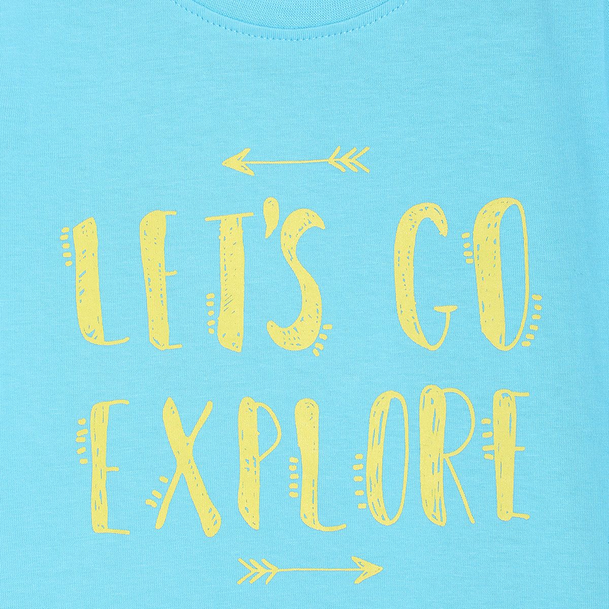 Pack of 1 t-shirt - aqua blue for 3-6 Months