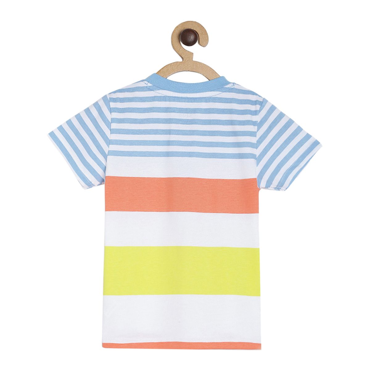 Pack of 1 t-shirt - white & sky blue for 3-6 Months