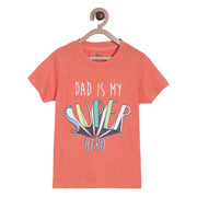 Pack of 1 knit t- shirt - orange for 3-6 Months