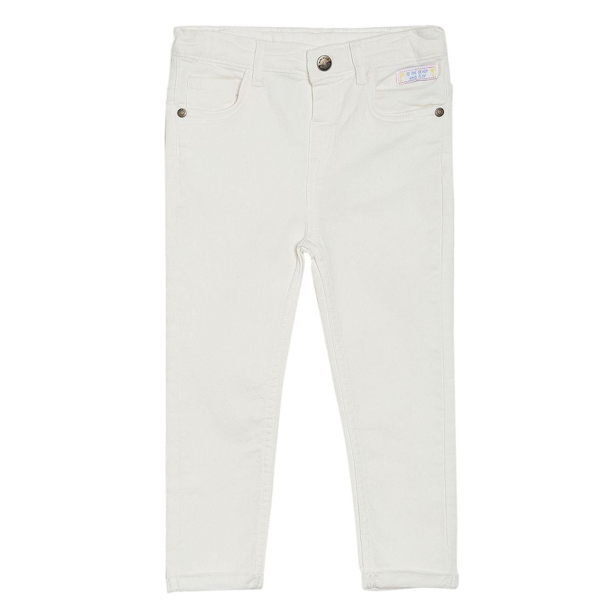 Pack of 1 coloured denim - beige for 3-6 Months
