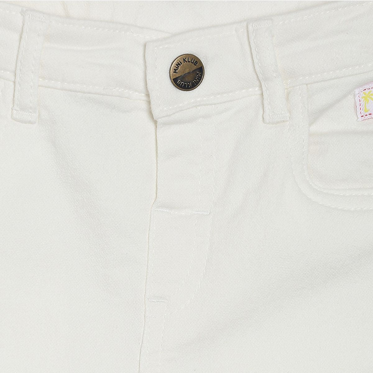 Pack of 1 coloured denim - beige for 3-6 Months