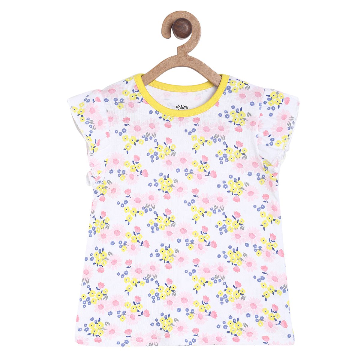 Pack of 1 knit top - white & yellow for 3-6 Months