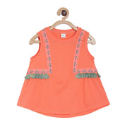 Girls Orange Knit Top