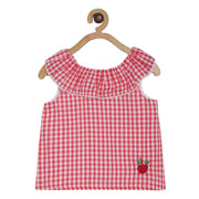 Pack of 1 woven top - red for 3-6 Months