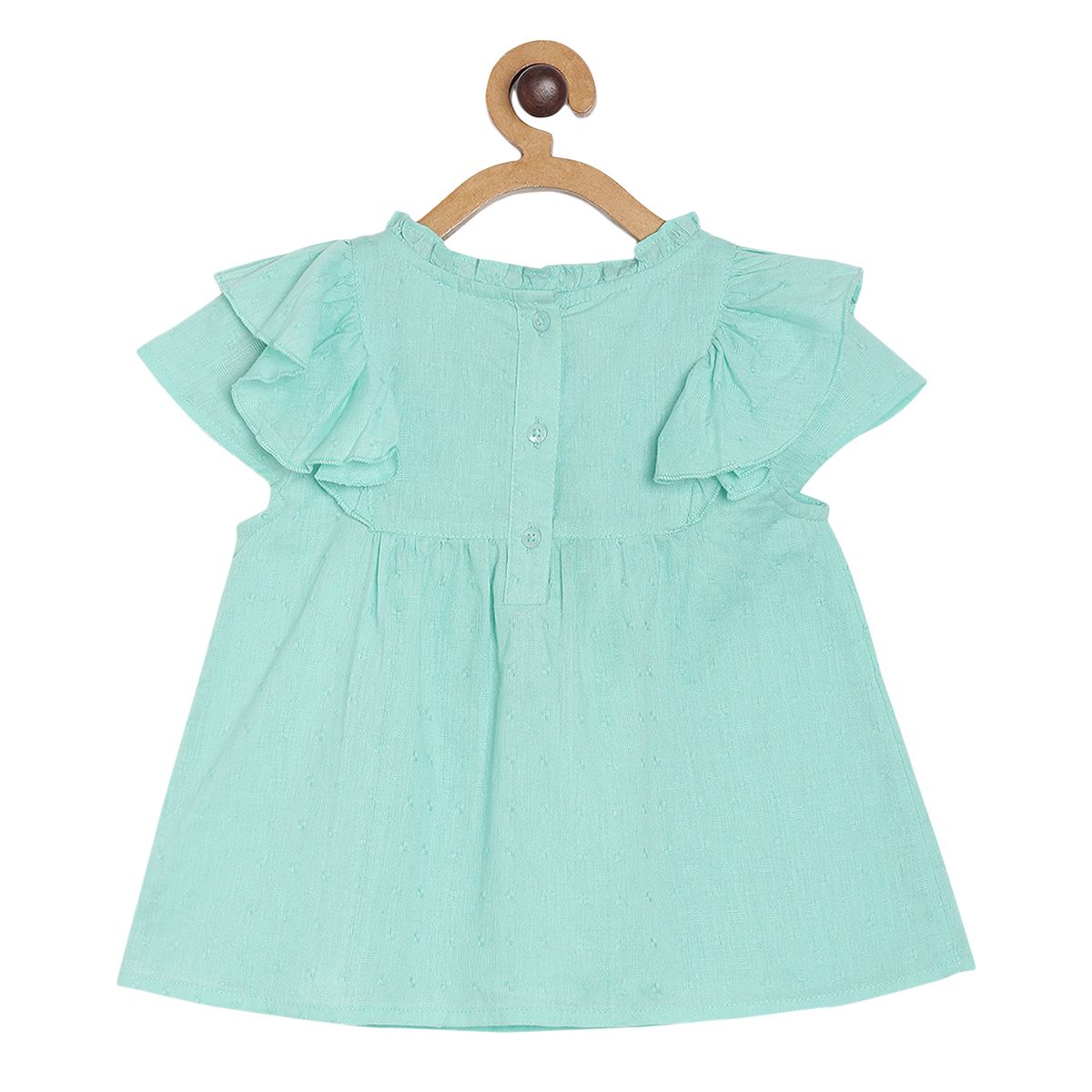 Pack of 1 woven top - green for 3-6 Months