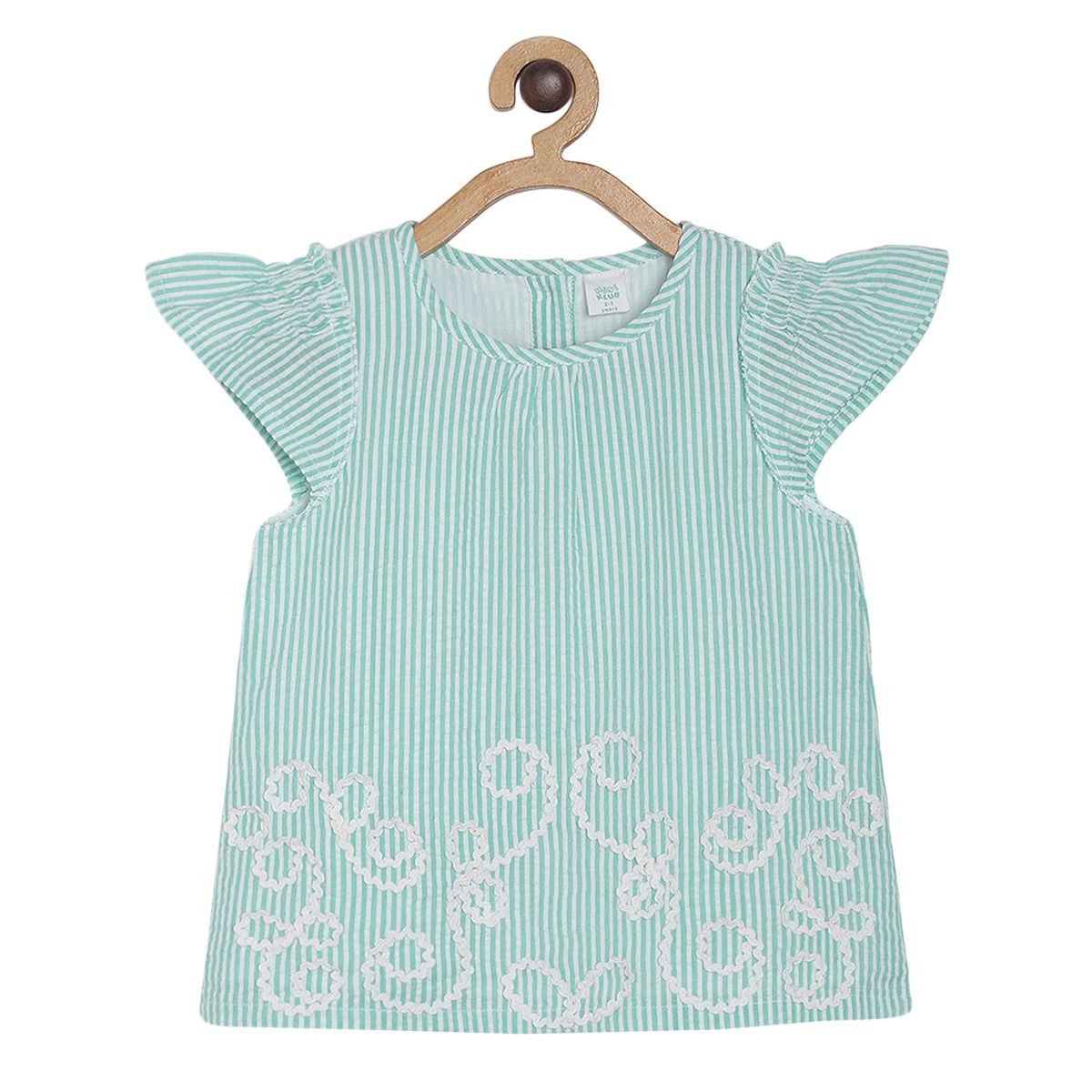 Pack of 1 woven top - green for 3-6 Months