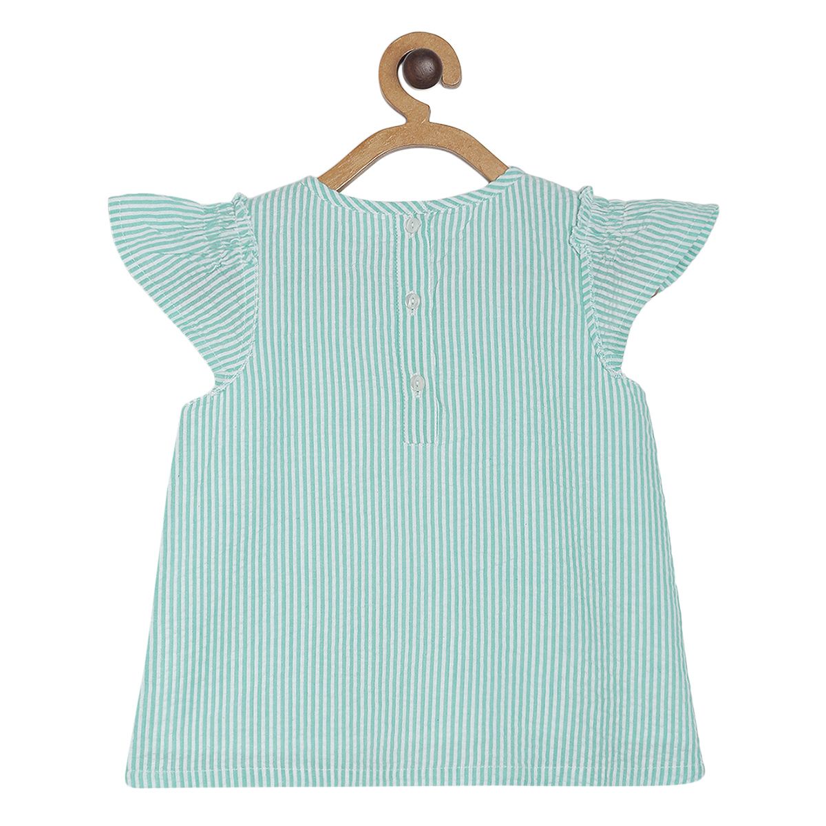 Pack of 1 woven top - green for 3-6 Months