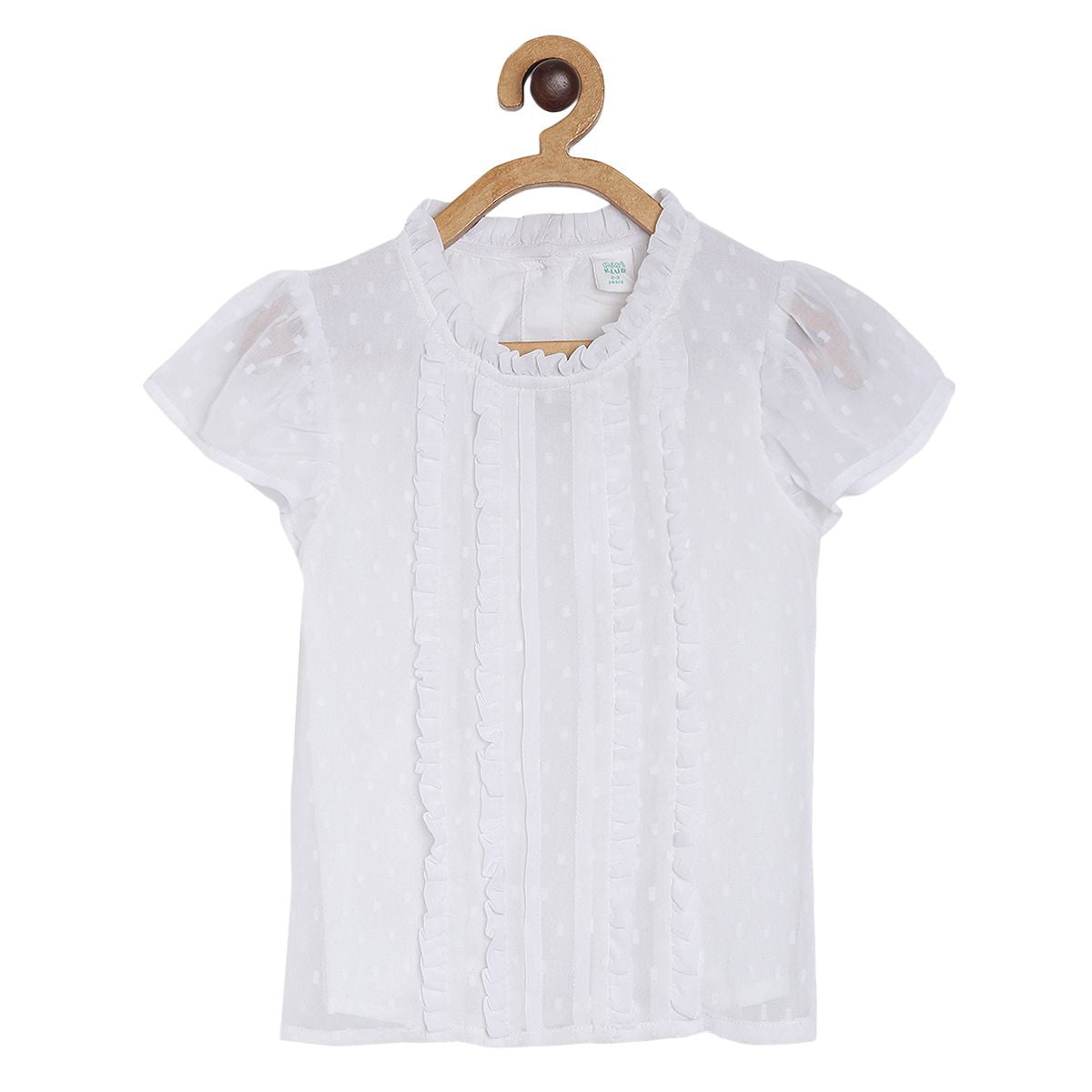 Pack of 1 woven top - white for 3-6 Months