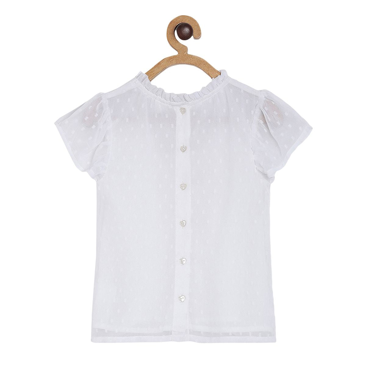 Pack of 1 woven top - white for 3-6 Months