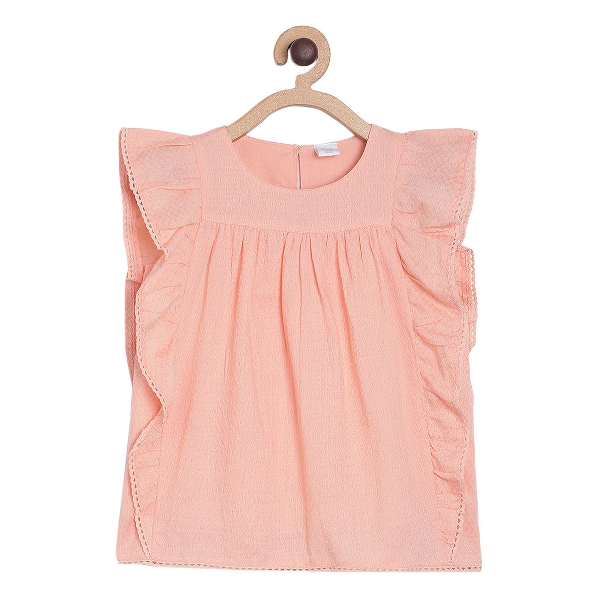 Pack of 1 woven top - peach for 3-6 Months