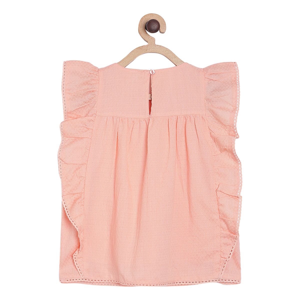 Pack of 1 woven top - peach for 3-6 Months
