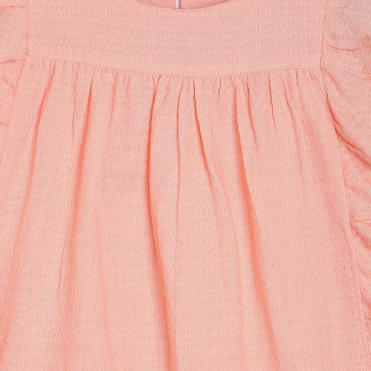 Pack of 1 woven top - peach for 3-6 Months